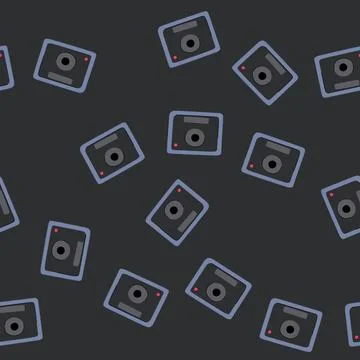 Seamless pattern private security camera cartoon vector Illustrazione stock