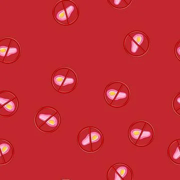 Seamless pattern probiotic anti bacteria cartoon vector Stock Illustration