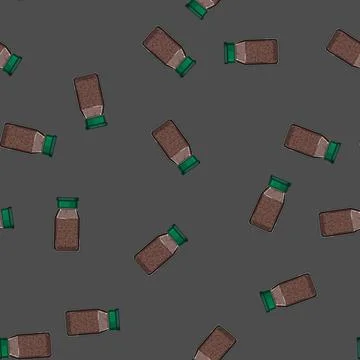 Seamless pattern process coffee soluble cartoon vector 스톡 일러스트