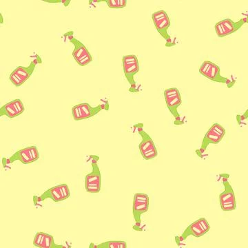 Seamless pattern product bathroom cleaner cartoon vector Stock Illustration