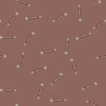 Seamless pattern product cosmetic brush cartoon vector Stock Illustration