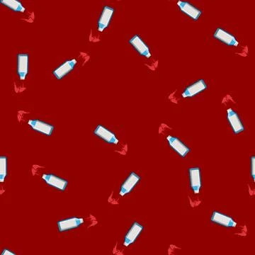 Seamless pattern product glass cleaner cartoon vector Stock Illustration