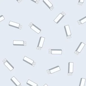 Seamless pattern Product packaging blank box with hang tab design Stock Illustration