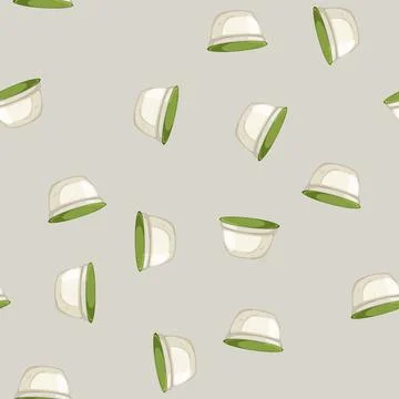 Seamless pattern product yogurt package cartoon vector Stock Illustration