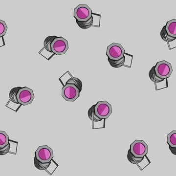 Seamless pattern production spotlight stage cartoon vector Stock Illustration