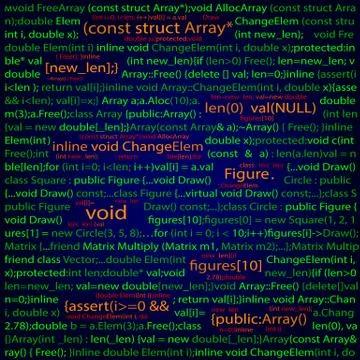 Seamless pattern with program code on green background . Eps 10 vector Stock Illustration