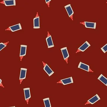 Seamless pattern project wood glue cartoon vector 库存插图