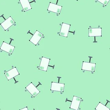 Seamless pattern projector electronic whiteboard cartoon vector Stock Illustration