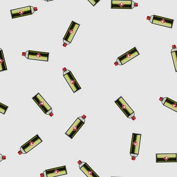 Seamless pattern propane stove fuel cartoon vector Stock Illustration