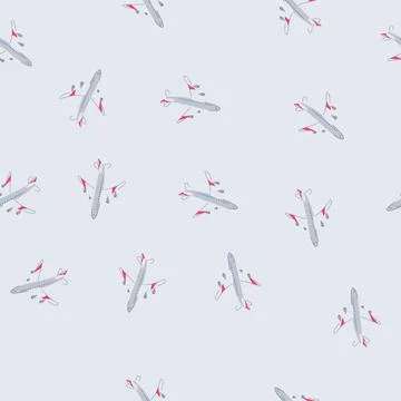 Seamless pattern propeller plane toy cartoon vector Stock Illustration