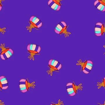 Seamless pattern prosperity chinese lucky bag cartoon vector 스톡 일러스트