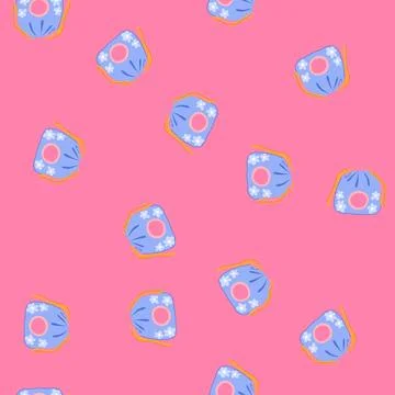 Seamless pattern prosperity chinese lucky bag cartoon vector Illustrazione stock