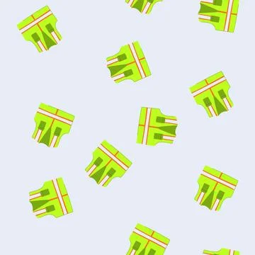 Seamless pattern protection safety vest cartoon vector Illustrazione stock