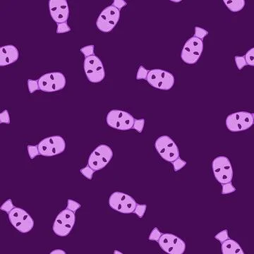 Seamless pattern protection ski mask cartoon vector 스톡 일러스트