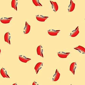 Seamless pattern protection visor cap cartoon vector Stockillustratie