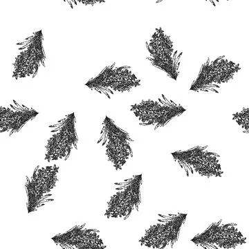 Seamless pattern provence lavender sketch hand drawn Stock Illustration
