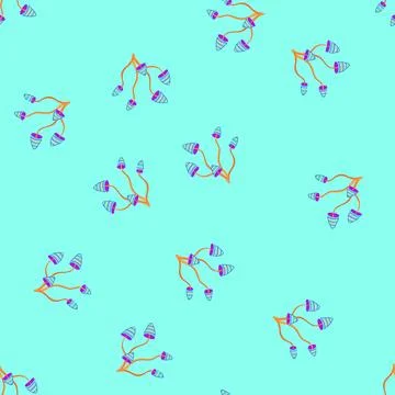 Seamless pattern psychedelic trippy mushroom cartoon vector 库存插图