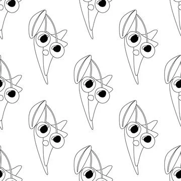 Seamless Pattern with Psyhodelical Print with Cherry Monster Vibes Illustrazione stock