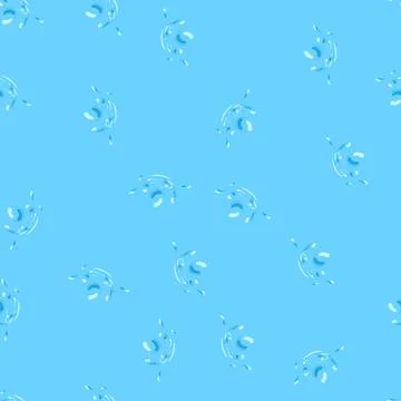 Seamless pattern puddle water drops cartoon vector Illustrazione stock
