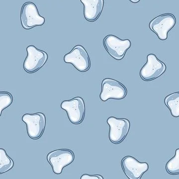 Seamless pattern puddle water drops cartoon vector 스톡 일러스트