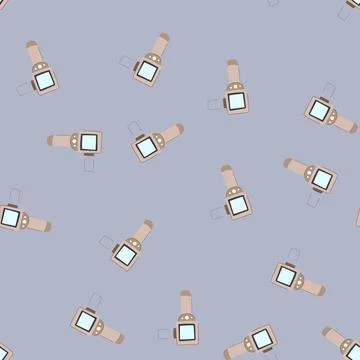 Seamless pattern pulmonary spirometer cartoon vector Stock Illustration