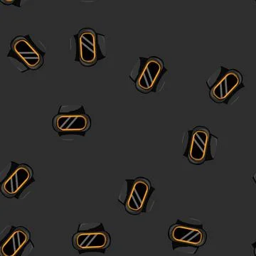 Seamless pattern pulse watch tracker cartoon vector Stock Illustration