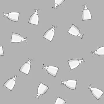 Seamless pattern Pump dispenser bottle for liquid soap or lotion Stock Illustration