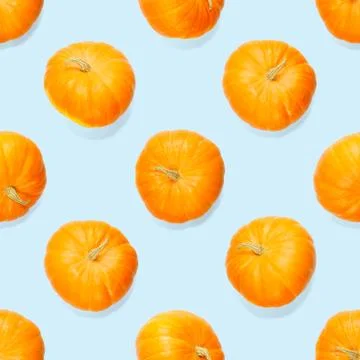 Seamless pattern with pumpkin. Autumn abstract seamless pattern made from Pum Stock Photos