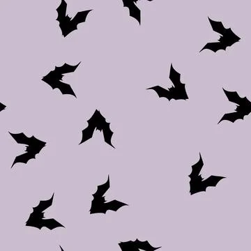 Seamless pattern pumpkin bat halloween cartoon vector Stock Illustration