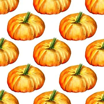 Seamless pattern with pumpkin Stock Illustration