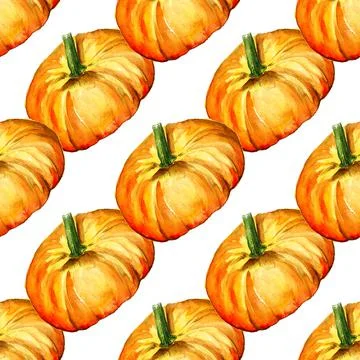 Seamless pattern with pumpkin Stock Illustration