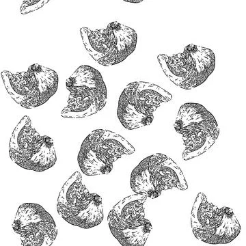 Seamless pattern pumpkin slice sketch hand drawn Illustrazione stock