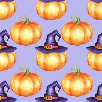 Seamless pattern with pumpkins 3 Stock-Illustration