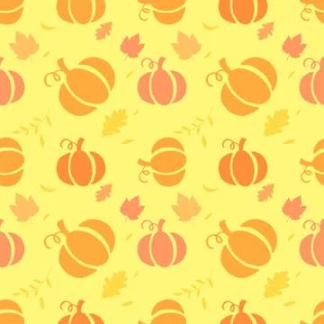 Seamless pattern with pumpkins Stock Illustration