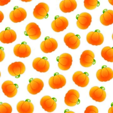 Seamless Pattern with Pumpkins Stock Illustration