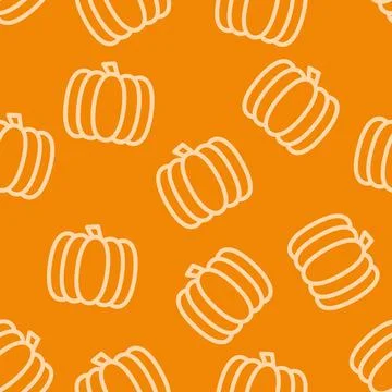 Seamless pattern with pumpkins. Vegetable summer pattern. Colorful bright v.. Stock Illustration