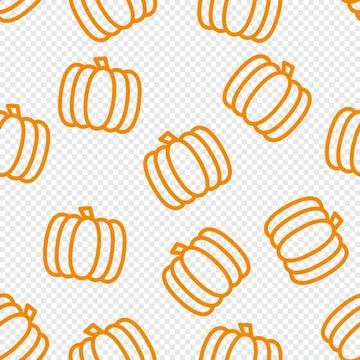 Seamless pattern with pumpkins. Vegetable summer pattern. Colorful bright v.. Stock Illustration