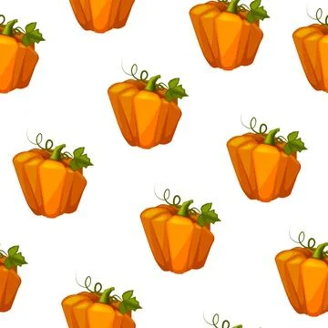 Seamless pattern pumpkins for wallpaper, game design. Stock Illustration