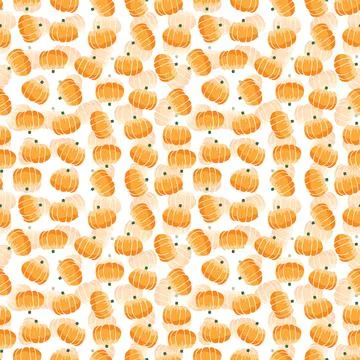 Seamless pattern with pumpkins on white background Stock Illustration