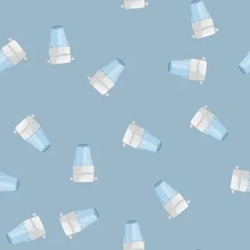 Seamless pattern purification water filter color icon vector Stock Illustration