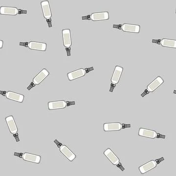 Seamless pattern purifying face toner cartoon vector Stock Illustration