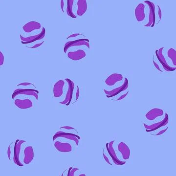Seamless pattern purple and blue striped bath bomb for relaxation 스톡 일러스트