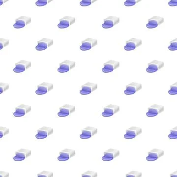 Seamless pattern with purple bar of soap Stock Illustration
