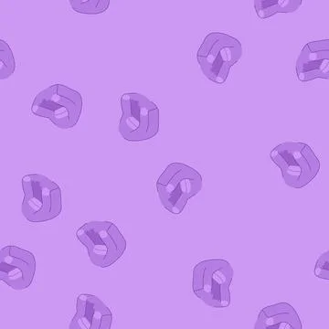 Seamless pattern purple bean bag chair soft furniture 스톡 일러스트