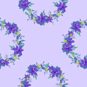 Seamless pattern with purple colors Illustrazione stock