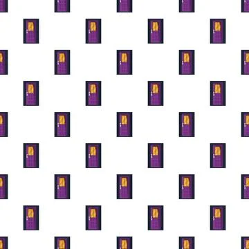 Seamless pattern with purple doors vector illustration Illustrazione stock