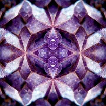 Seamless pattern of purple gems Stock Illustration