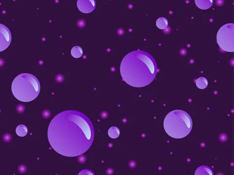 Seamless pattern with purple gradient balls. Modern trend background. Vector  Illustrazione stock