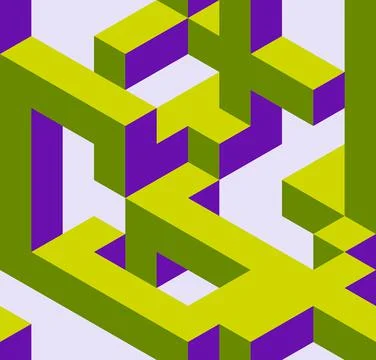 Seamless pattern purple with green maze 库存插图