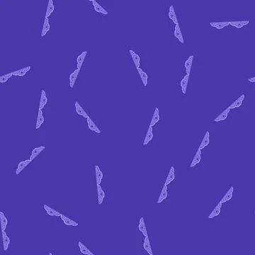 Seamless pattern purple lace trim divider with white polka dots Illustrazione stock
